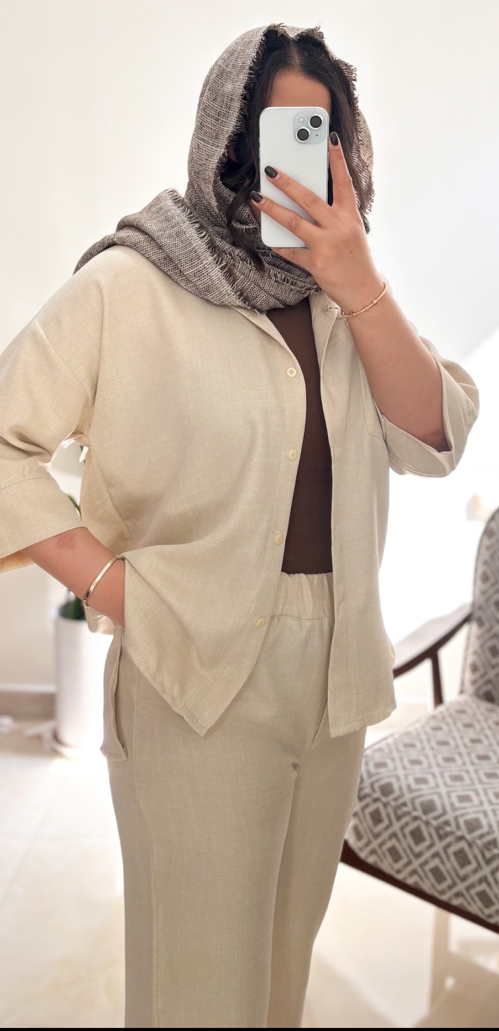 ست دکمه دار (ست شومیز شلوار)