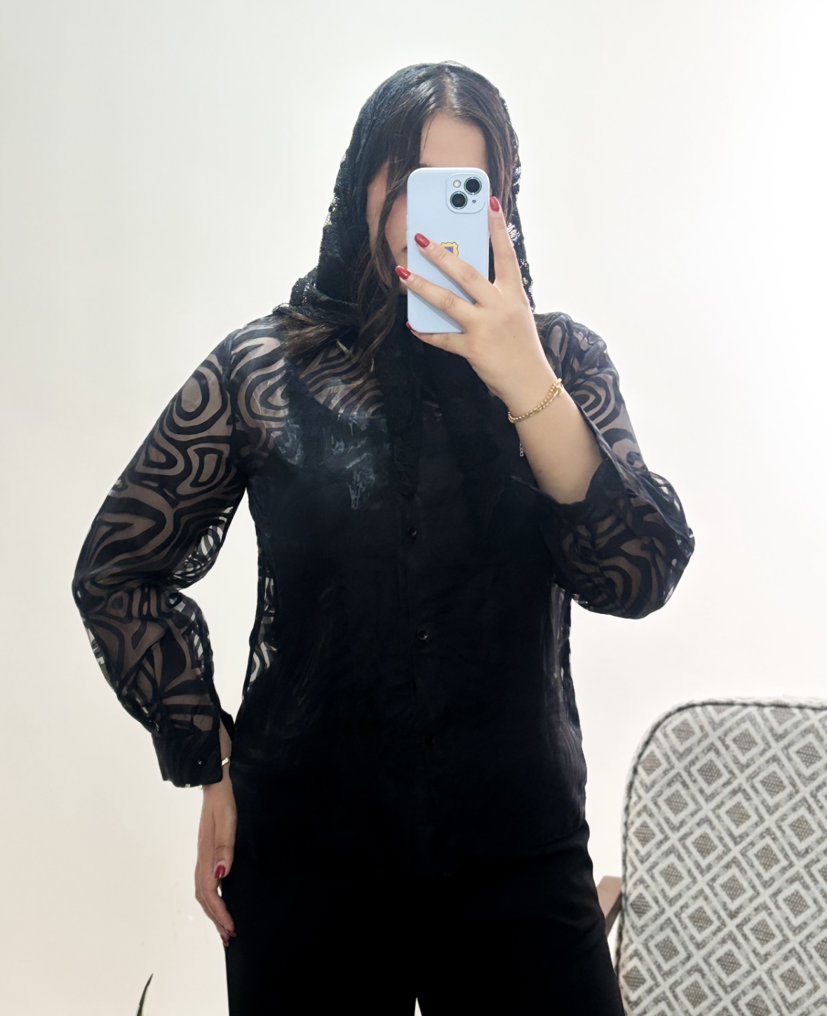 شومیز حریر شیشه ای